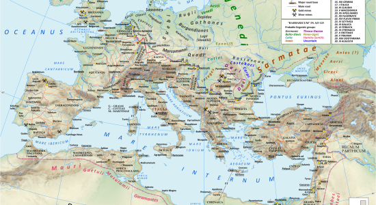Carte de l'empire Romain à son apogée HD