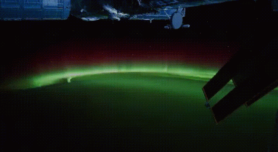 Les Aurores Boréales depuis l'ISS