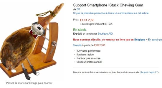 Support smartphone pour fins gourmets