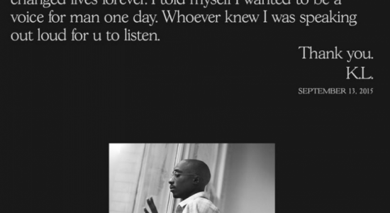 Lettre de Kendrick Lamar pour Tupac