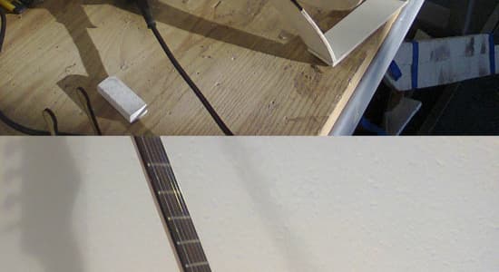 Support pour guitare en bois DIY