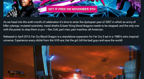 Far Cry Blood Dragon Gratuit le 9 Novembre