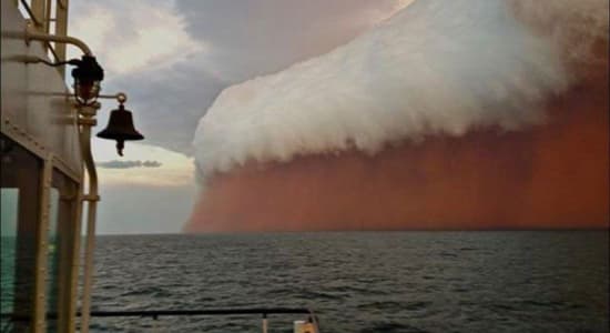 Juste une tempête de sable en Australie.