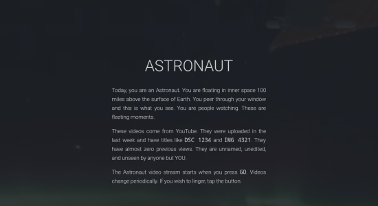 Astronaut.io,un voyage dans les méandres de youtube