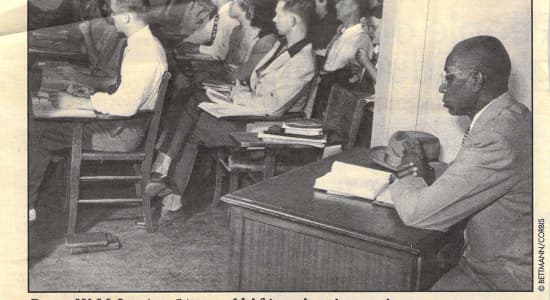 Étudiant afro américain mis à l'écart en 1948