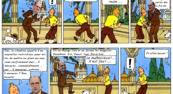 Tintin et Castex