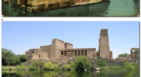 Philae, appelée la Perle de l'Egypte est une petite île où commence à être édifiée au IVe siècle avant notre ère un temple en l'honneur de la déesse Isis. Il s'agit de l'un des sanctuaires majeurs de la déesse en Égypte.Nectanébo Ier, l'un des derniers pharaons égyptiens, y fait également construire
