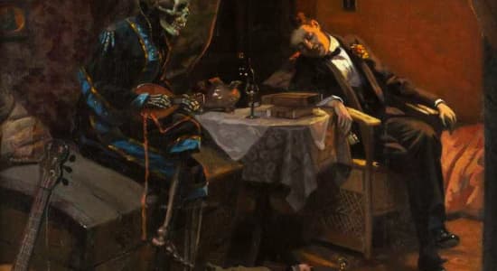 Der Trinker (Le buveur) peint par Eric Plontke en 1910