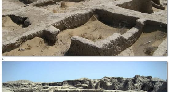 Découverte en 1972 par l'archéologue Russe Viktor Sarianidi, Gonur Dépé est une cité plurimillénaire située au cœur du désert du Karakoum, au Turkménistan. Il s'agit d'une ville de l’Age de Bronze, probablement érigée au IIIème millénaire avant notre ère. A titre de comparaison, il s'agit plus ou mo