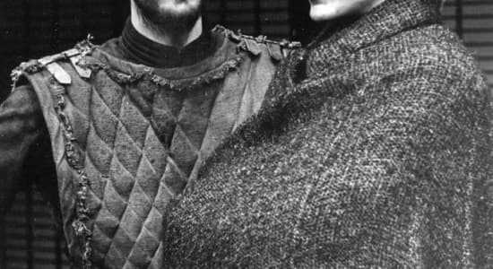 Christopher Lloyd et Christopher Walken pour la représentation de la pièce de théâtre Macbeth à New-York en 1974