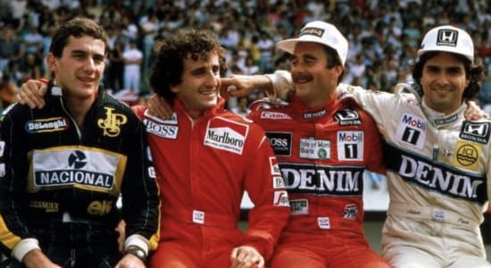 Senna, Prost, Mansell, Piquet