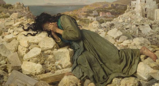 Sophie Anderson | Après le tremblement de terre | 1884