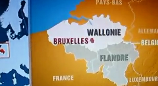 La carte de la Belgique selon TF1...