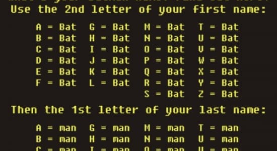 Votre nom de Batman !