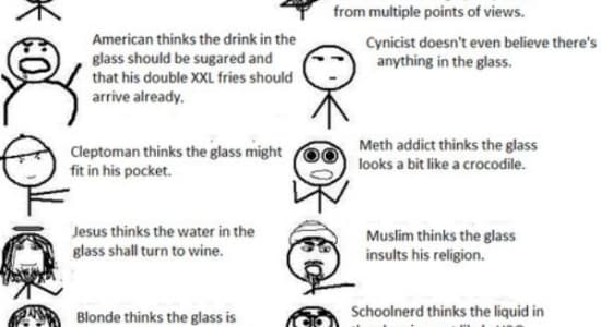 La théorie du verre d'eau.