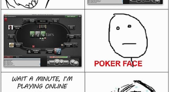 Online poker face