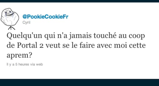 Forever Alone sur Twitter
