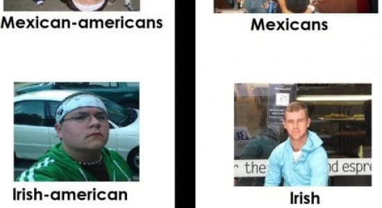 Les americains comparé à leurs origines
