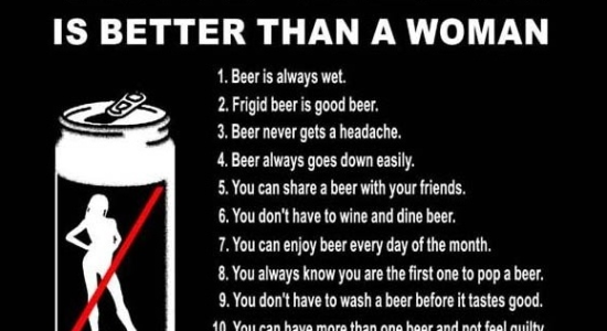 Pourquoi préférer la bière à la femme?