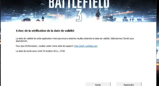 Battlefield 3 à 30&#128; sur Origin + Déblocage à 17h