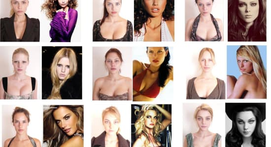 Supermodels without makeup