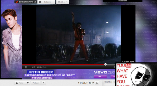 Youtube...What have you done (Bieber, jackson)