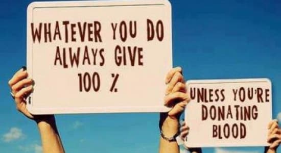 Always give 100%