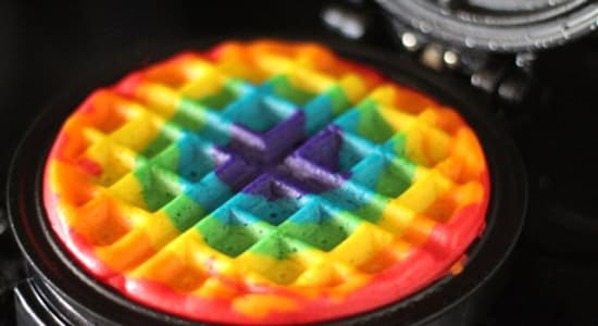 Rainbow Waffles !