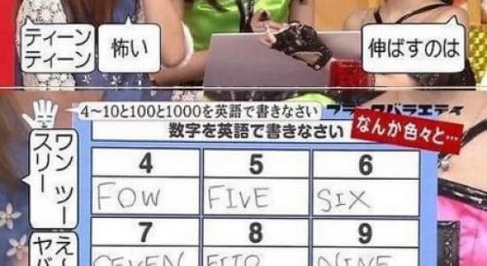Comment les japonais épellent les nombres anglais