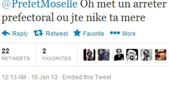 Twitter: Des élèves harcèlent le préfet de Moselle