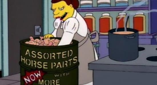 Simpsons , was adding horses in meals befor it was cool 