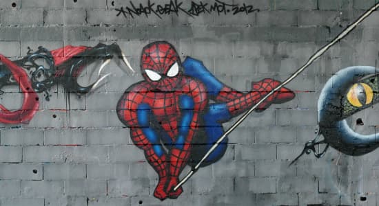 fresque spiderman