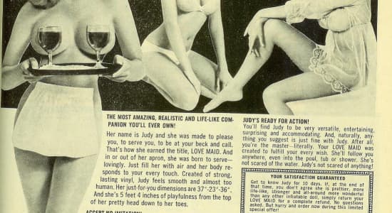 Vintage Inflatable Doll Advertisement