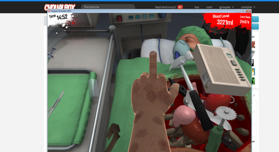 Bref j\'ai joué à Surgeon Simulator.