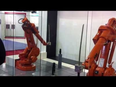 Combat de katana par 2 robots
