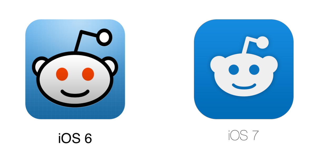 L'influence d'iOS 7 sur le logo des applications. 