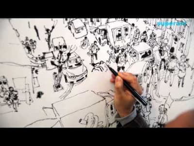 Kim Jung Gi dessine Angoulême lors du Festival de la BD.