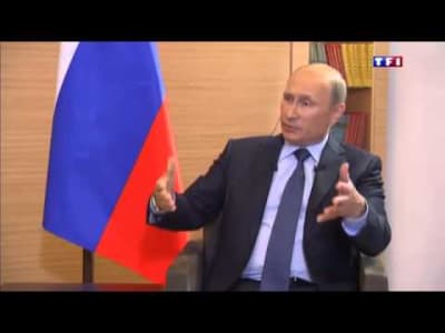 Interview de Poutine par les journalistes de TF1 et Europe1
