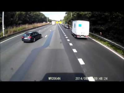 Crash sur l'autoroute en Belgique