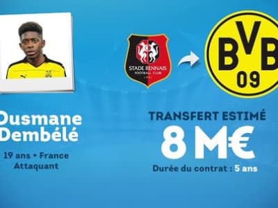 Dembélé coutera seulement 8 millions d'euros au Borussia Dortmund