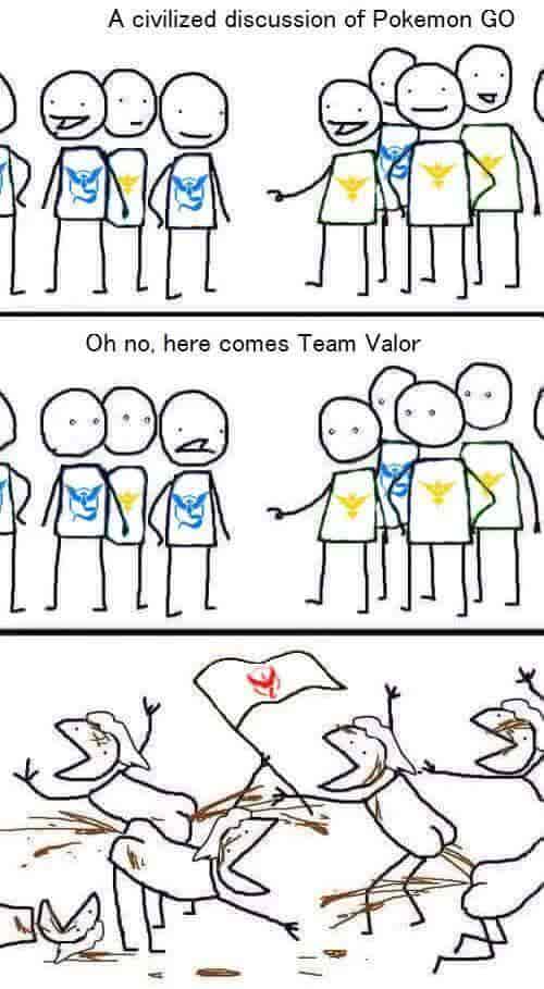 Team Valor dans toute sa splendeur