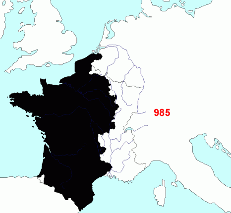 Le territoire français depuis 985