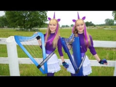 MY LITTLE PONY medley (Harp Twins) Camille and Kennerly