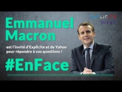 Enface Emmanuel Macron