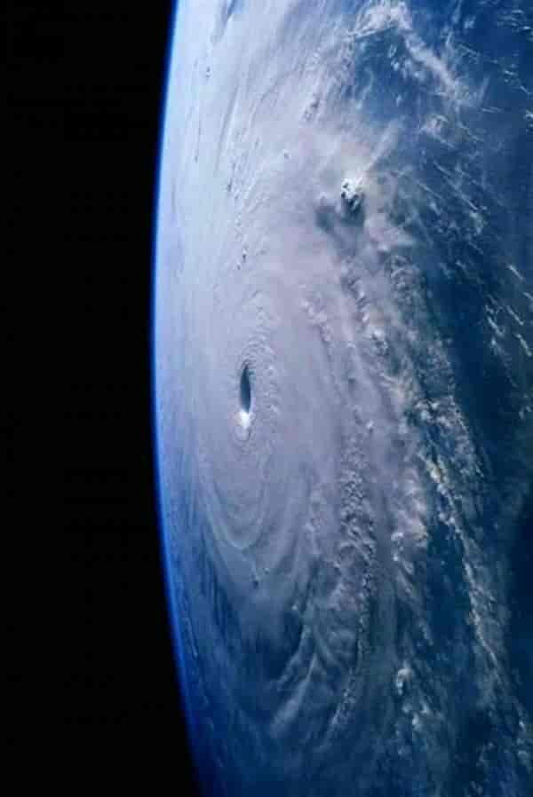 Irma, vu depuis l'ISS