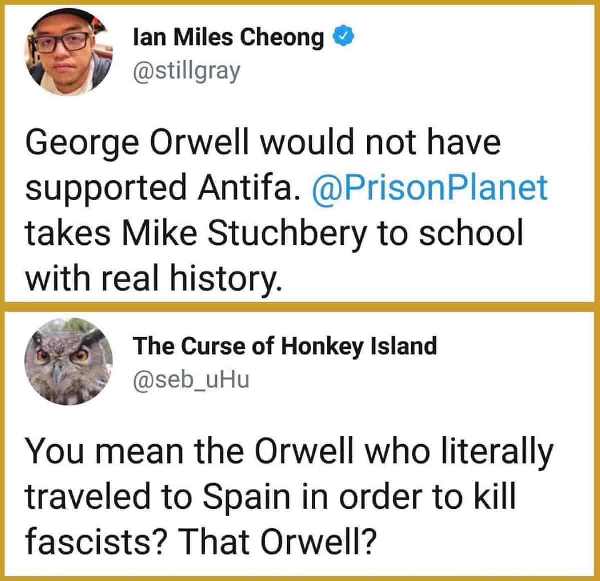 &quot;Orwell would not have supported Antifa&quot;