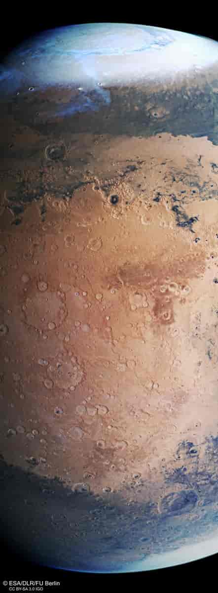 Un tranche colorée de la surface Martienne