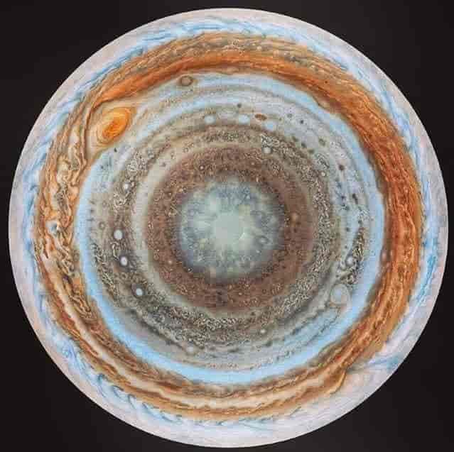 Jupiter vue du pôle sud