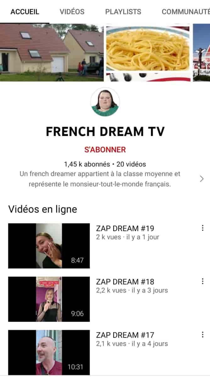 French dream TV. Lien en com.