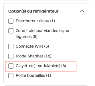 Clayettes modulables